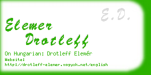 elemer drotleff business card